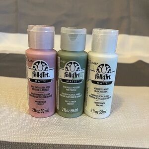 Folk art matte 2 oz bottles. 6 count New